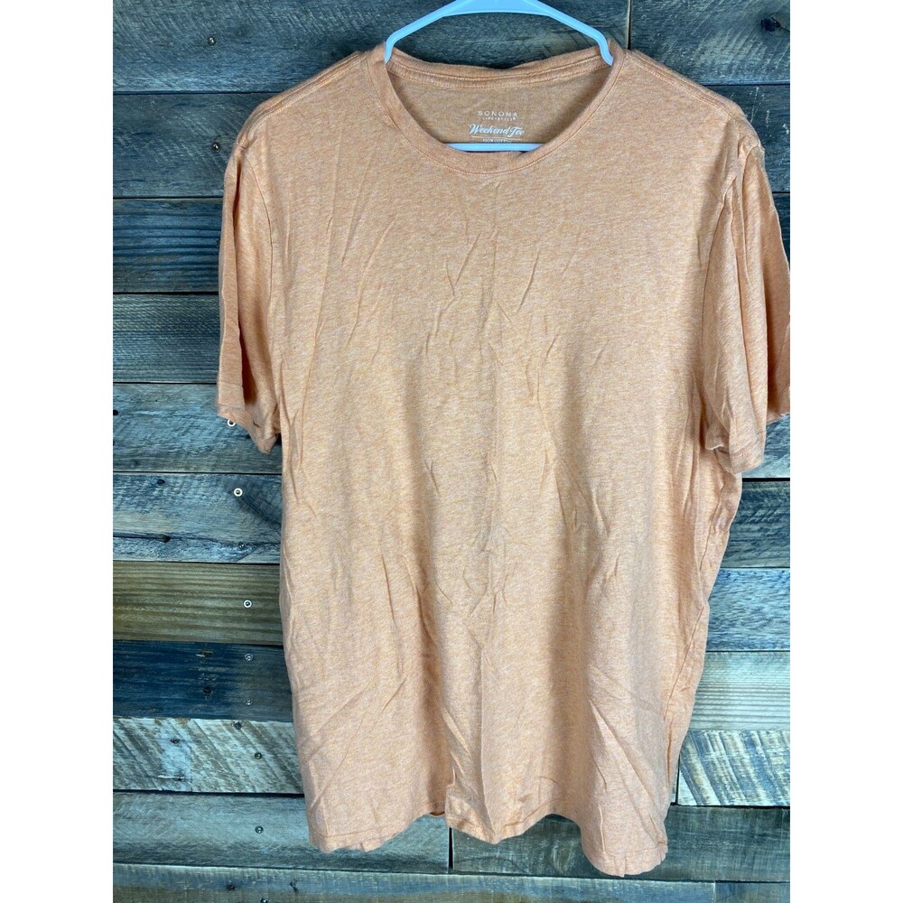 Sonoma Life And Style Men's Women's Size L Orange Short Sleeve T-Shirt